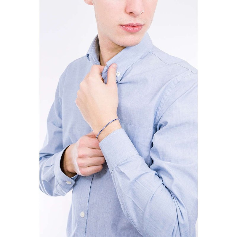 Bracciale Tennis Uomo Argento 925 Gioiello Comete Tennis