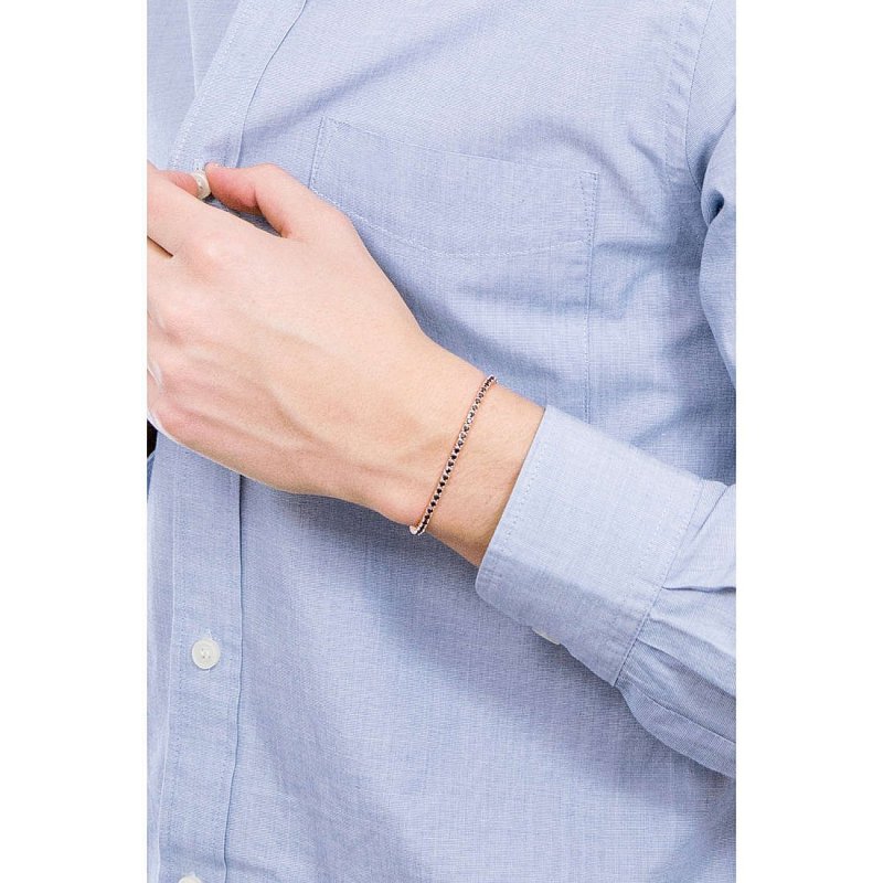 Bracciale Tennis Uomo Argento 925 Gioiello Comete Tennis