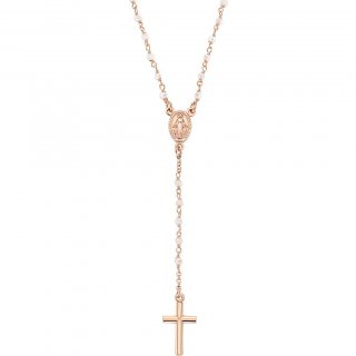Amen - Collana Cro10Rbi4 - Argento Rosè - Cristalli