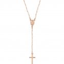 Amen - Collana Cro10Rbi4 - Argento Rosè - Cristalli
