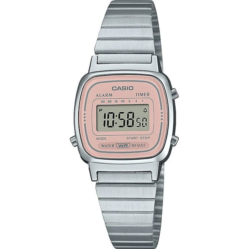 Orologio Casio Vintage Silver and pink retro watch
