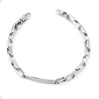 Boccadamo - Bracciale Maglia Rettangolare - Argento