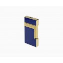 St Dupont - Accendino Slimmy - Lacca Blu - Finiture Dorate