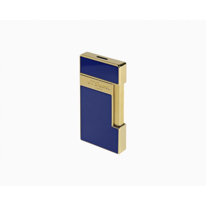 St Dupont - Accendino Slimmy - Lacca Blu - Finiture Dorate