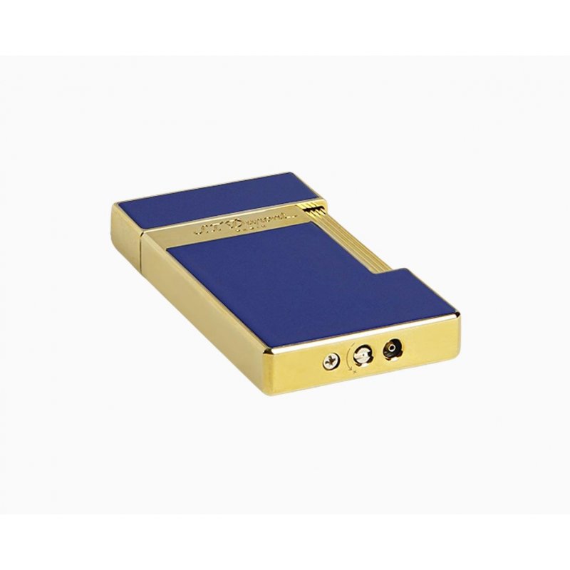 St Dupont - Accendino Slimmy - Lacca Blu - Finiture Dorate