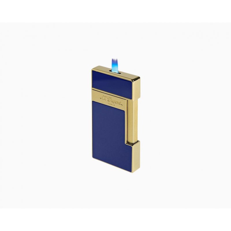 St Dupont - Accendino Slimmy - Lacca Blu - Finiture Dorate
