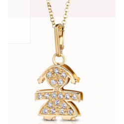 Le Bebe' - Femminuccia Pave' - Oro Giallo - Diamanti