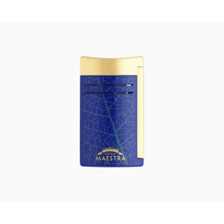 St Dupont - Maxi Jet Partagas - Blu Dorato - Accendino Di Lusso