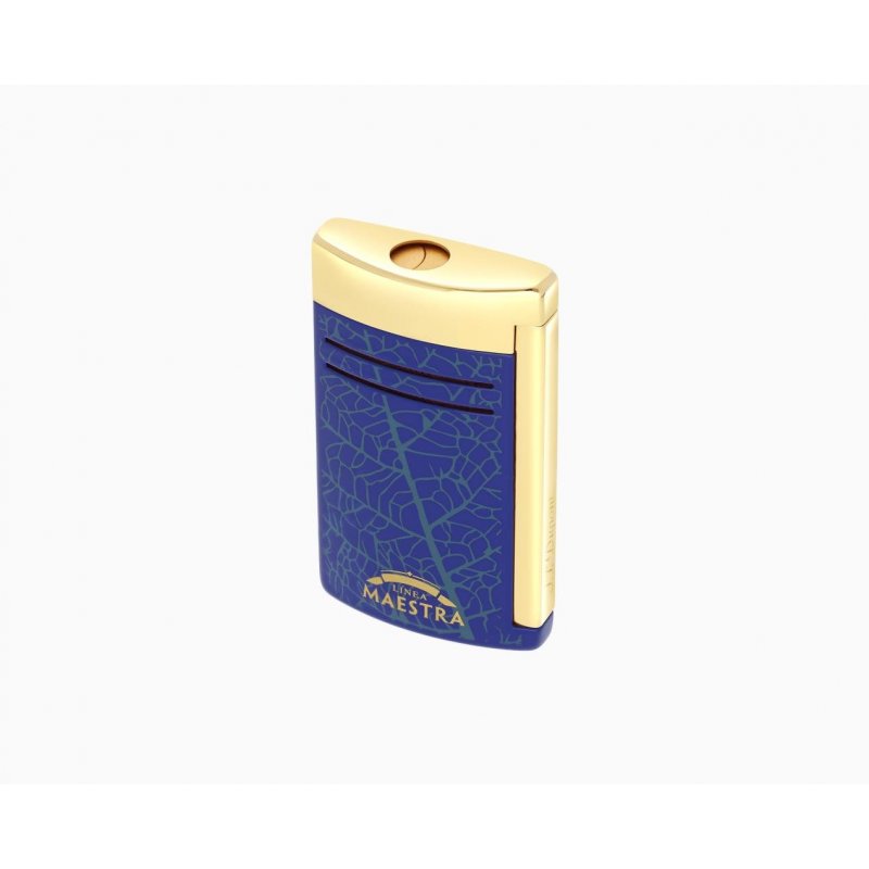 St Dupont - Maxi Jet Partagas - Blu Dorato - Accendino Di Lusso