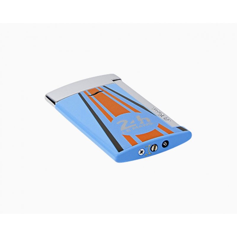 St Dupont - Accendino Slim 7 24 H Du Mans - Blu - Cromato
