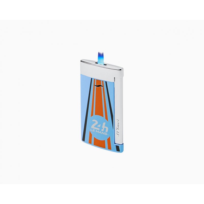 St Dupont - Accendino Slim 7 24 H Du Mans - Blu - Cromato