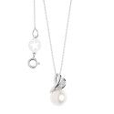 Collana Perla Con Diamanti In Oro Bianco Cuore