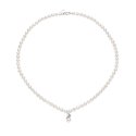 Collana Filo Perle Con Perla E Diamanti