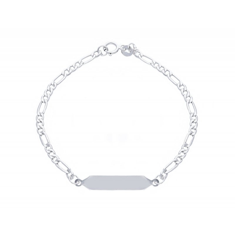 Songa Antonio - Bracciale Baby Targa - Oro Bianco