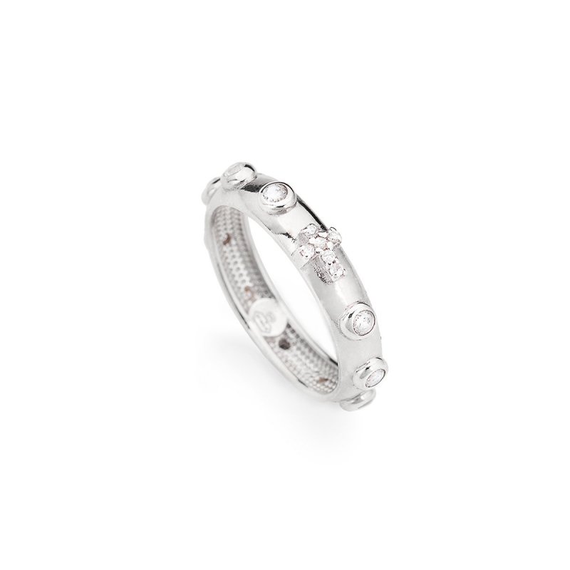 Amen - Anello Rosario Zirconi - Argento 925