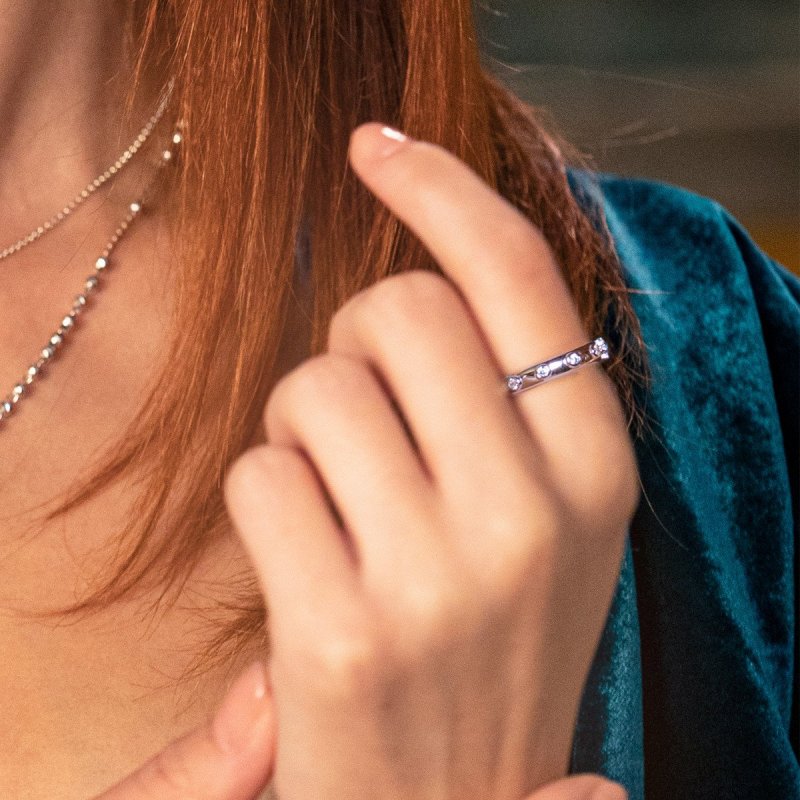Amen - Anello Rosario Zirconi - Argento 925