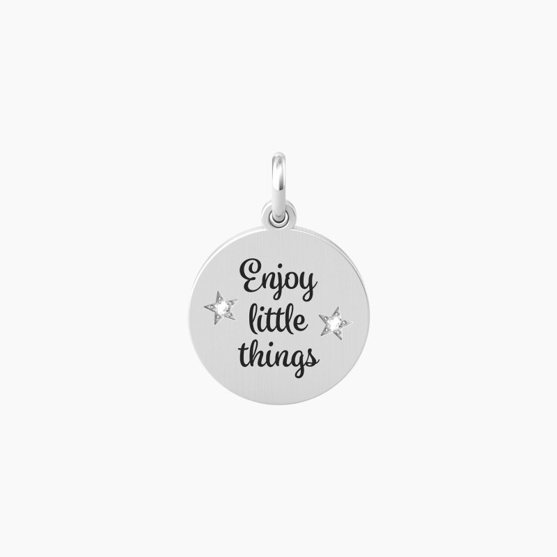Kidult - Ciondolo Tondo Enjoy Little Things - Cristalli