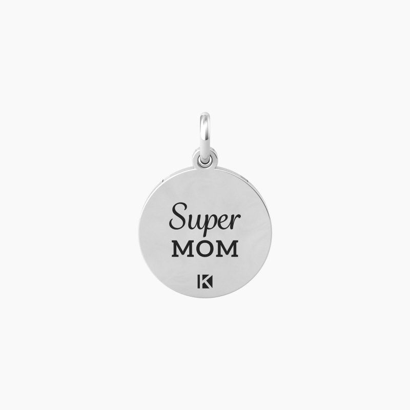 Kidult - Ciondolo Con Scritta Super Mom - Cuore