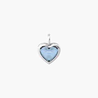 Kidult - Ciondolo A Forma Di Cuore - Glass Azzurro - Energia