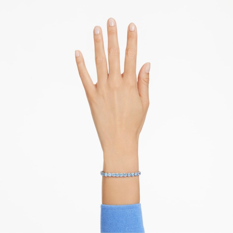 Swarovski - Braccialetto Matrix Tennis - Blu
