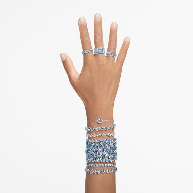 Swarovski - Braccialetto Matrix Tennis - Blu