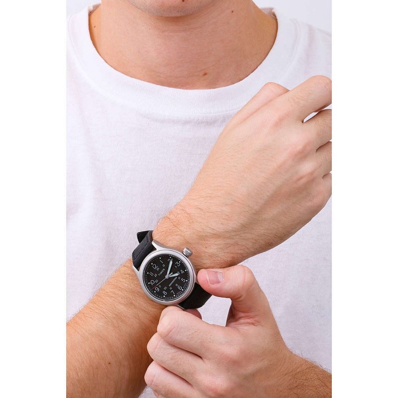 Timex - Orologio Uomo Expedition Sierra - Pelle - Nero