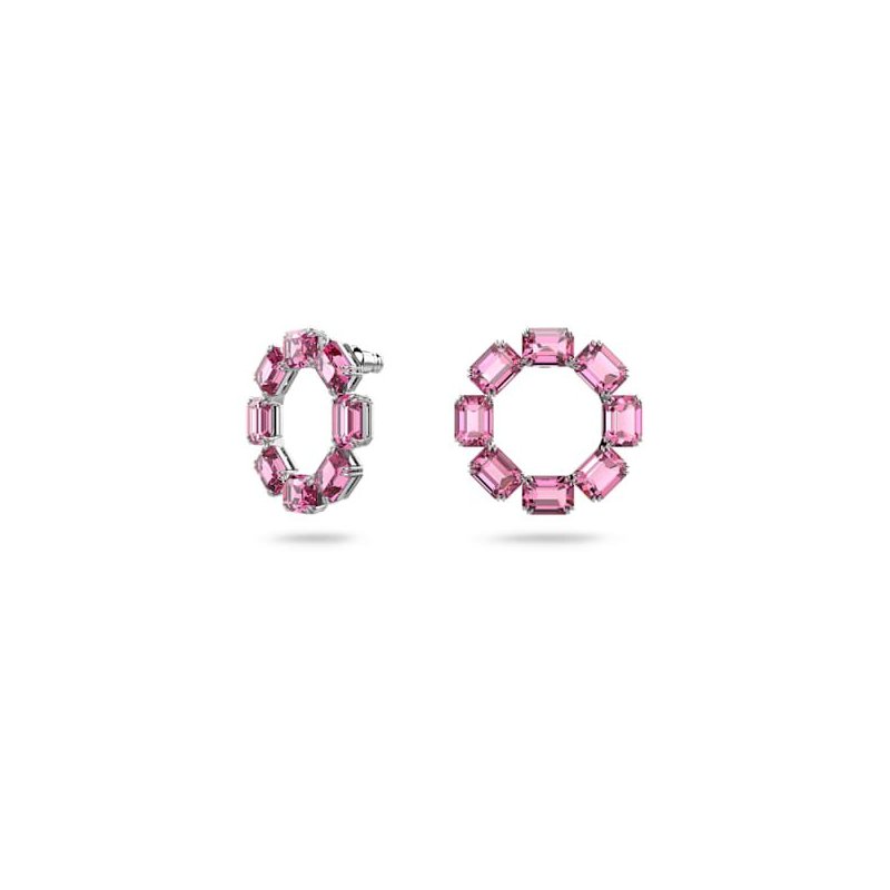 Swarovski - Orecchini A Cerchio Millenia - Rosa