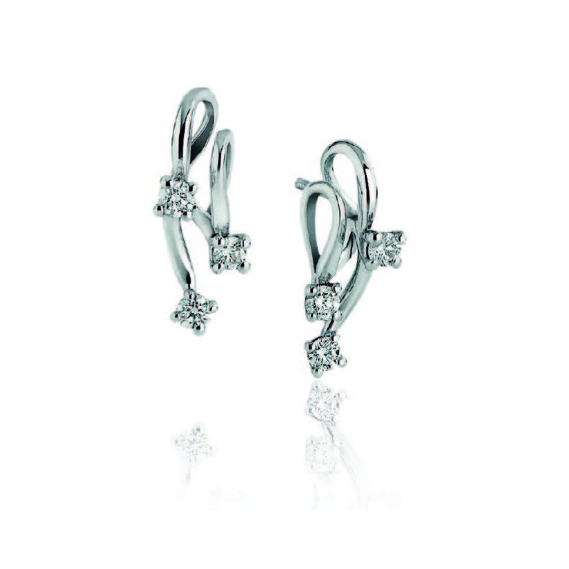 Donna Oro - Orecchini In Oro Bianco - Diamanti