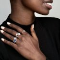 HEART STERLING SILVER RING WIH CLEAR CUB