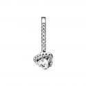 HEART STERLING SILVER RING WIH CLEAR CUB