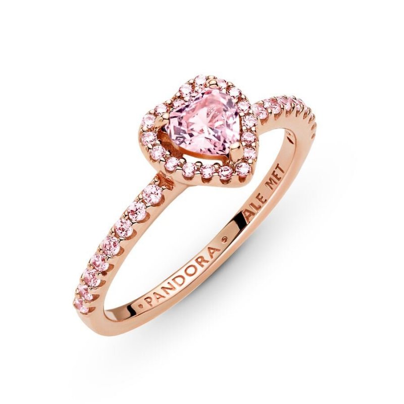 Anello Cuore in Rilievo Rosa