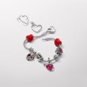 Charm Pendente Cuore con Freccia Vetro di Murano