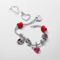 Charm Pendente Cuore con Freccia Vetro di Murano