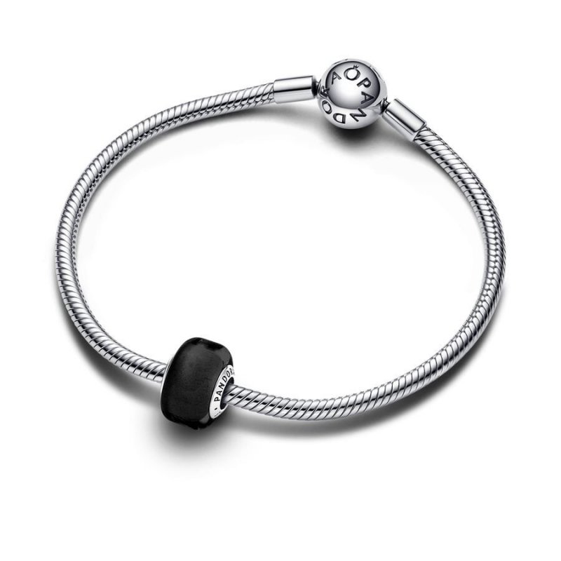 Charm Mini Vetro di Murano Nero