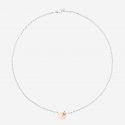 Dodo - Collana Cuore Tbar - Argento - Oro Rosa 9K