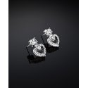 Orecchini Pendenti Con Cuore Della Collezione Chiara Ferragni Infinity Love Diamond Heart Da Donna Placcati Rodio