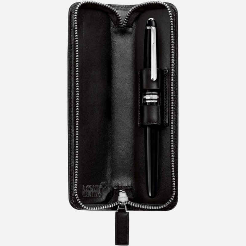 Montblanc - Astuccio Meisterstück - Pelle - Nero