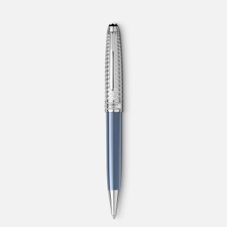 Montblanc - Penna Meisterstück - Resina Blu - Platino