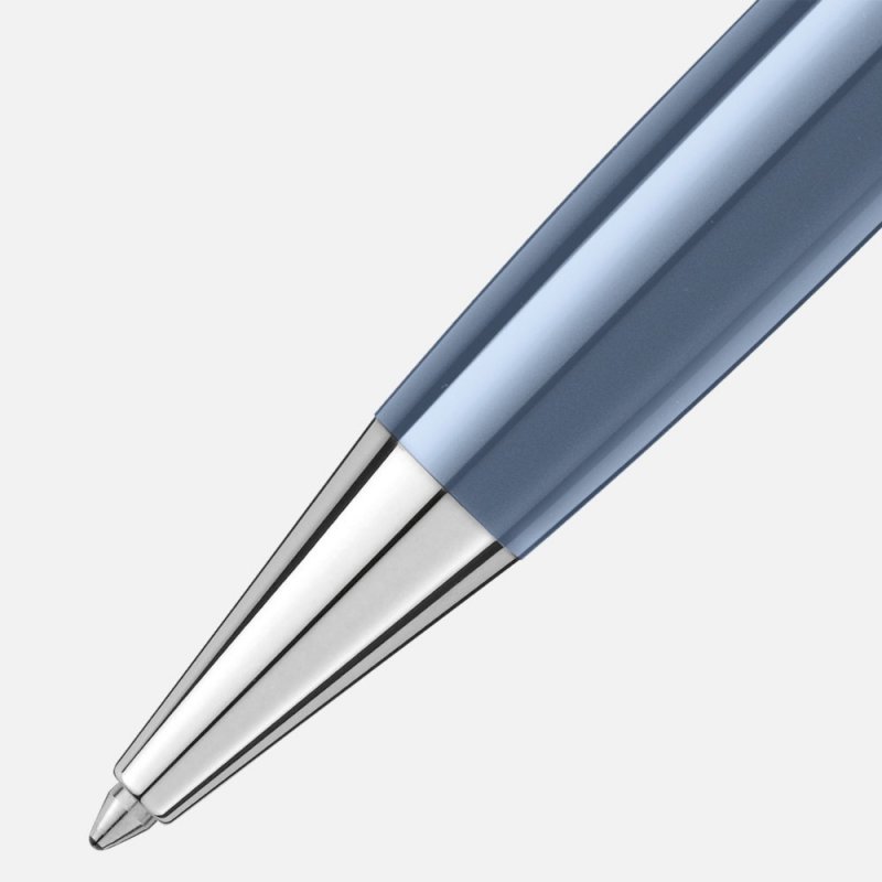 Montblanc - Penna Meisterstück - Resina Blu - Platino