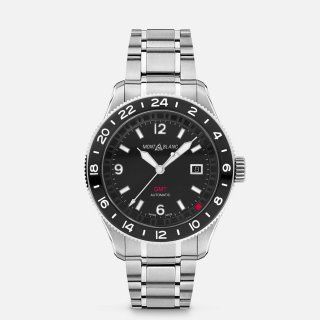 Montblanc - 1858 Gmt - Acciaio - Quadrante Nero