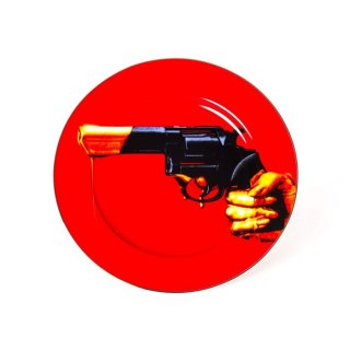 Bordo oro revolver a piastra in porcellana - Seletti