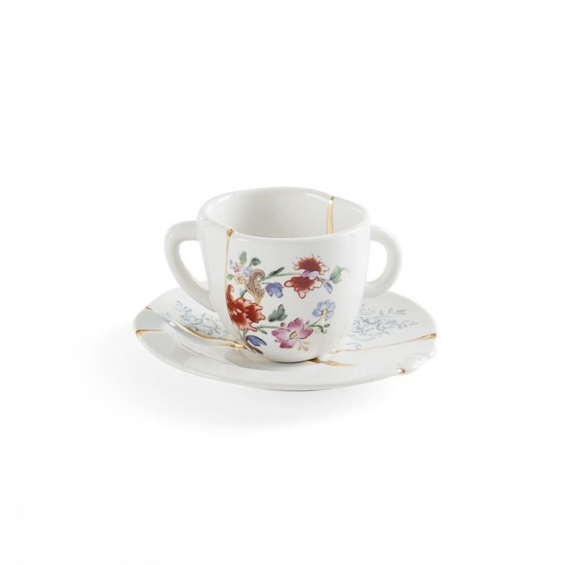 Kintsugi Coffee Cup with Saucer - Seletti