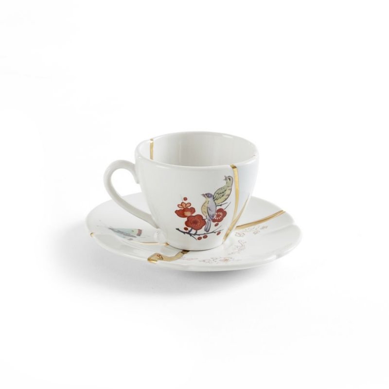 Kintsugi Coffee Cup with Saucer - Seletti