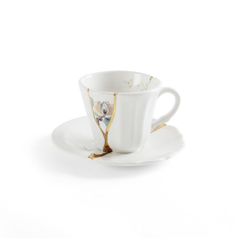 Kintsugi Coffee Cup with Saucer - Seletti
