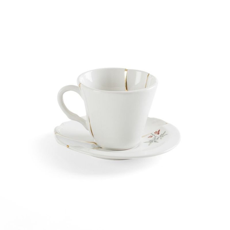 Kintsugi Coffee Cup with Saucer - Seletti