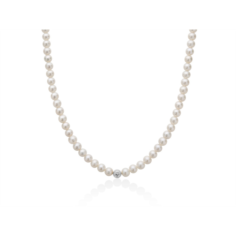 Miluna - Collana Donna Perle Boule - Oro - Pcl4978Bv