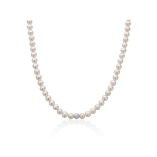 Miluna - Collana Donna Perle Boule - Oro