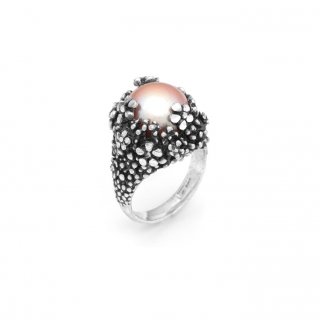 Giovanni Raspini - Anello Blossom - Perla Rosa - Argento