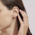 Orecchini In Argento 925 Con Zirconi - Borchia