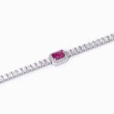 Bracciali In Argento 925 Con Rubino Sintetico E Zirconi - Cool Or Rétro?